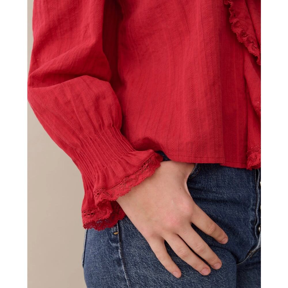 sorella Leda Cotton Top red size XS $147 - Picture 4 of 6
